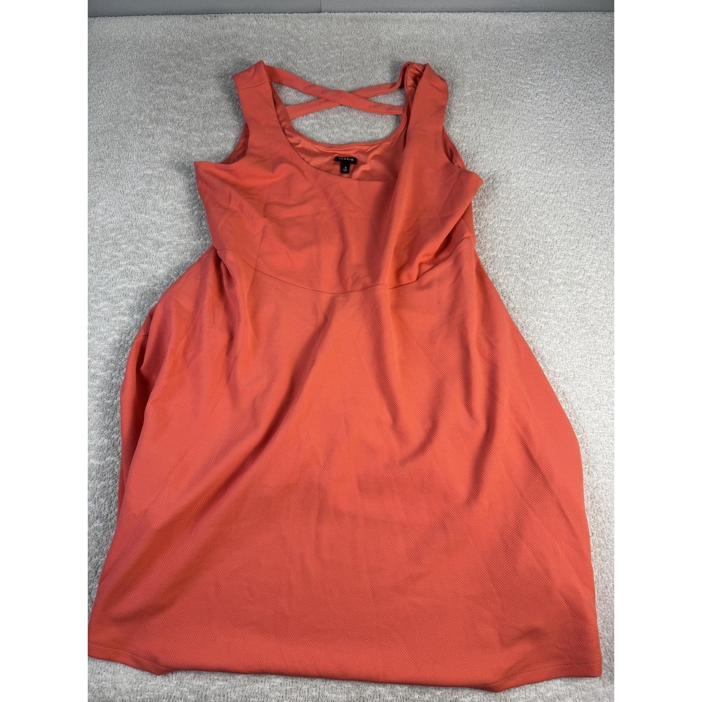 Torrid Dress Womens 3X Coral Sleeveless‎ Skater Fit & Flare Criss Cross Back